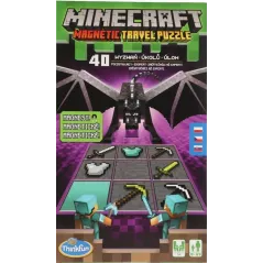 MINECRAFT. MAGNETIC TRAVELER PUZZLE 40 WYZWAŃ MAGNETYCZNA ŁAMIGŁÓWKA 8+