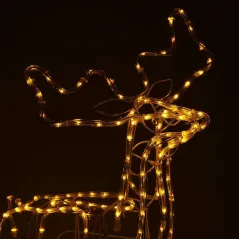 RENIFER LED 90 CM DEKORACJA ŚWIĄTECZNA DO OGRODU 85 CM BIAŁY CIEPŁY