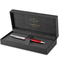 DŁUGOPIS PARKER SONNET SAND BLASTED METAL RED CT