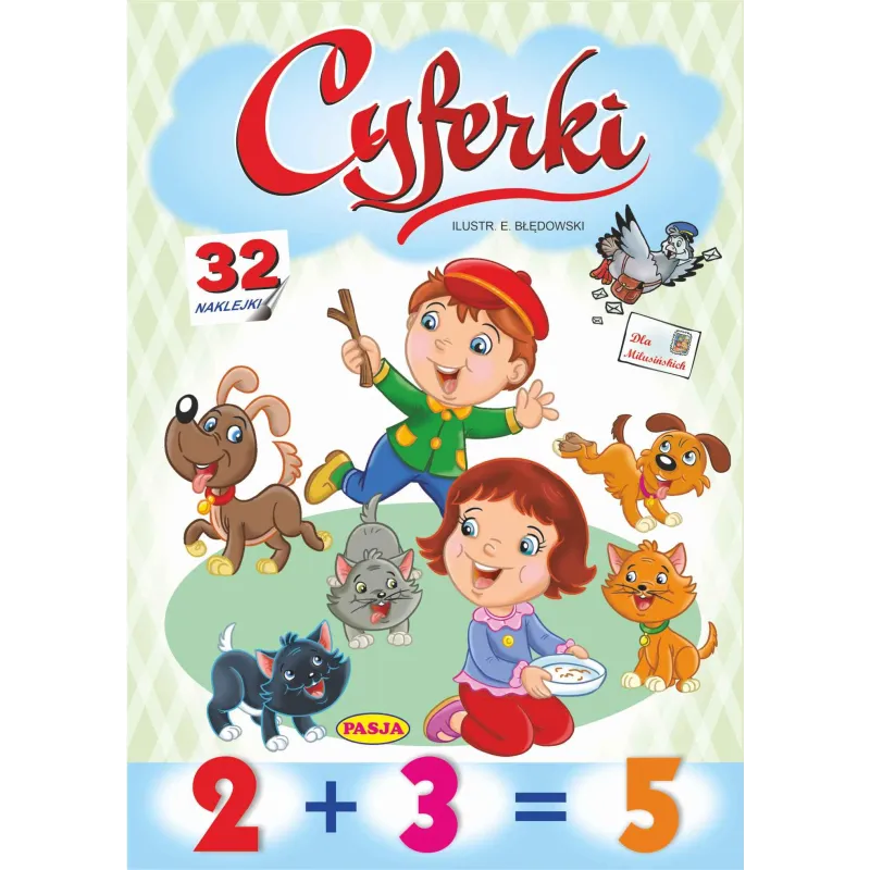CYFERKI. KOLOROWANKA Z NAKLEJKAMI