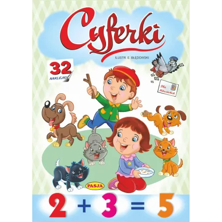 CYFERKI. KOLOROWANKA Z NAKLEJKAMI