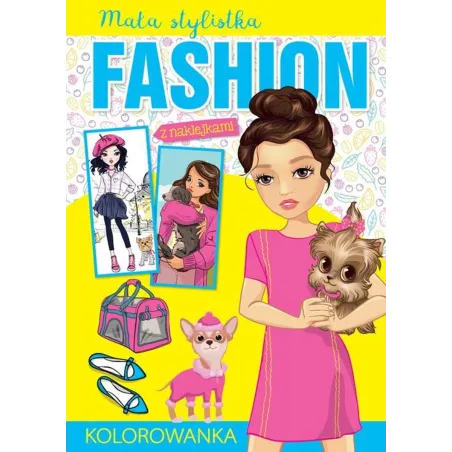 PUPILE. MAŁA STYLISTKA FASHION. KOLOROWANKA Z NAKLEJKAMI