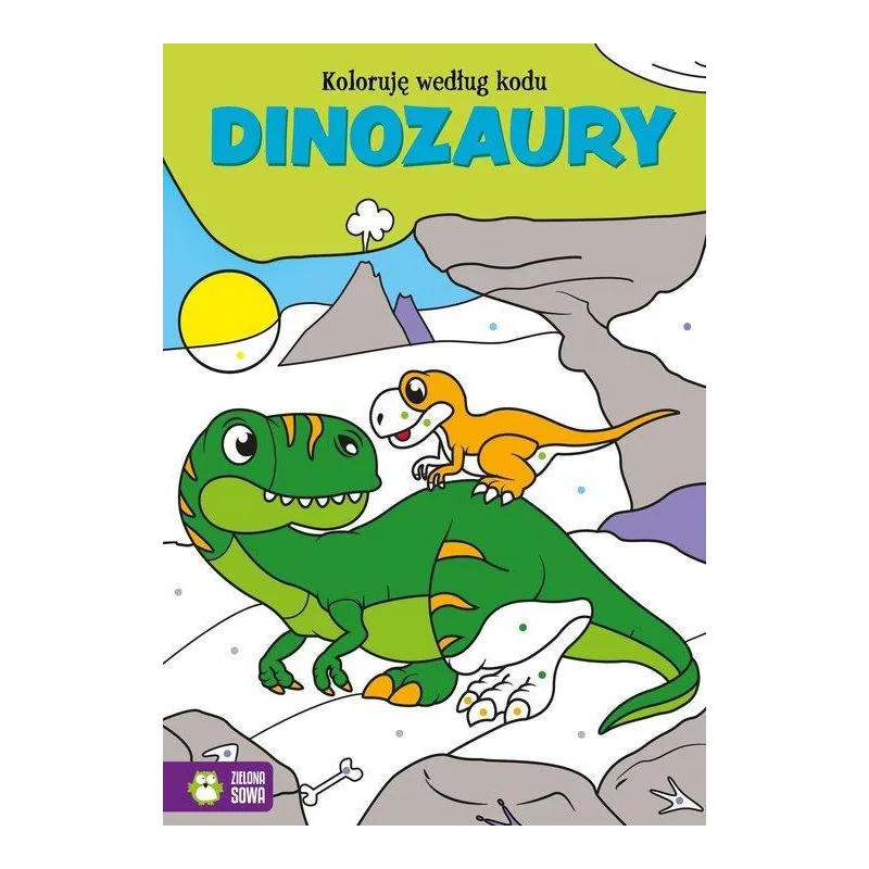 DINOZAURY. KOLORUJE WEDŁUG KODU