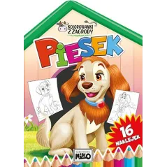 PIESEK. KOLOROWANKI Z ZAGRODY Z NAKLEJKAMI