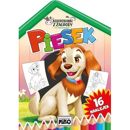 PIESEK. KOLOROWANKI Z ZAGRODY Z NAKLEJKAMI
