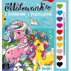 KUCYKI. MALOWANKA Z FARBKAMI I PĘDZELKIEM