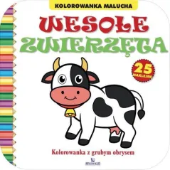 WESOŁE ZWIERZĘTA. KOLOROWANKA MALUCHA Z NAKLEJKAMI
