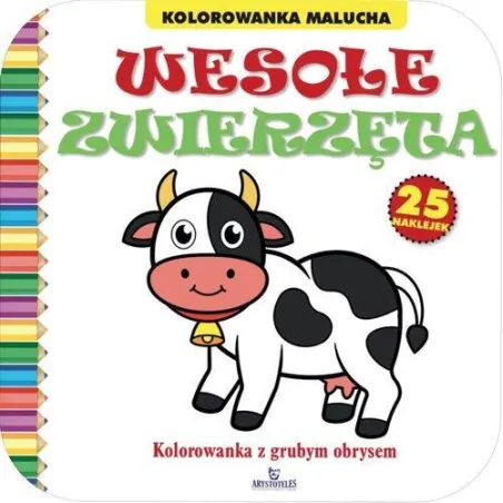 WESOŁE ZWIERZĘTA. KOLOROWANKA MALUCHA Z NAKLEJKAMI