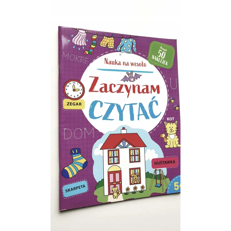 ZACZYNAM CZYTAĆ. NAUKA NA WESOŁO. KSIĄŻKA Z NAKLEJKAMI 5+
