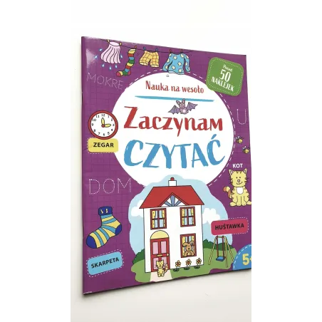 ZACZYNAM CZYTAĆ. NAUKA NA WESOŁO. KSIĄŻKA Z NAKLEJKAMI 5+