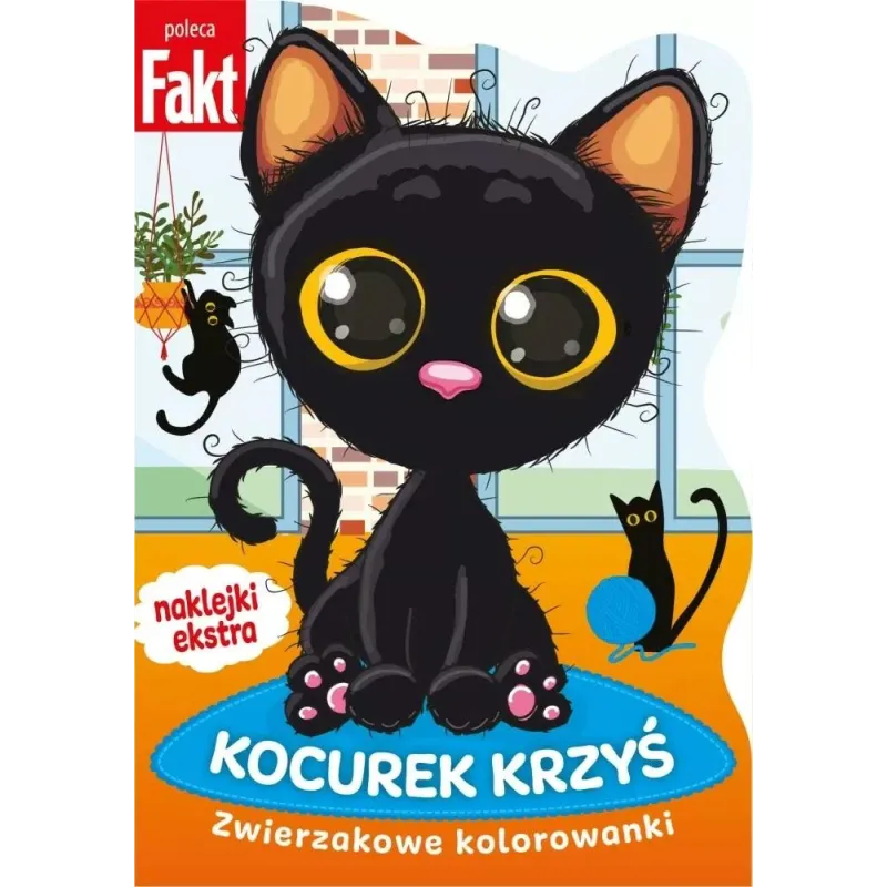 KOCUREK KRZYŚ. ZWIERZAKOWE KOLOROWANKI Z NAKLEJKAMI