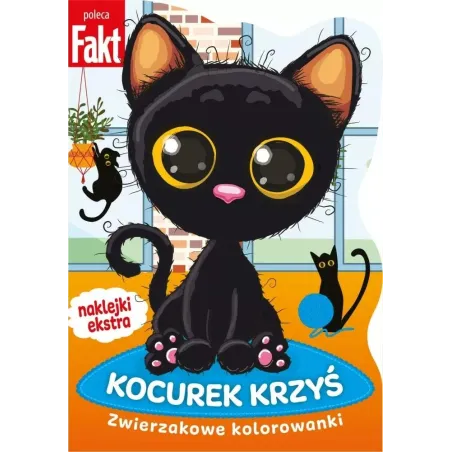 KOCUREK KRZYŚ. ZWIERZAKOWE KOLOROWANKI Z NAKLEJKAMI