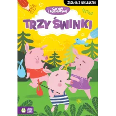 TRZY ŚWINKI CZYTAM I ROZWIĄZUJĘ 4+ - Zielona Sowa