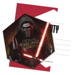 STAR WARS ZAPROSZENIA + KOPERTY 6 SZT.