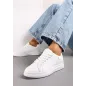 Białe Wiązane Sneakersy Rozmiar 38