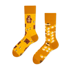 SKARPETY KOLOROWE DŁUGIE HONEY BEAR ROZMIAR 43-46