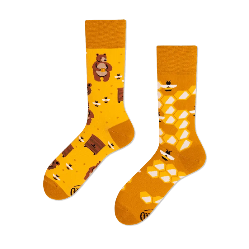 SKARPETY KOLOROWE DŁUGIE HONEY BEAR ROZMIAR 43-46