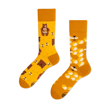 SKARPETY KOLOROWE DŁUGIE HONEY BEAR ROZMIAR 43-46
