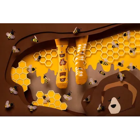 Skarpety Kolorowe Długie Honey Bear Rozmiar 43-46