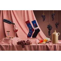 SKARPETY KOLOROWE DŁUGIE CABERNET SOCKVIGNON ROZMIAR 43-46