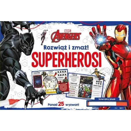 MARVEL AVENGERS. SUPERHEROSI. ROZWIĄŻ I ZMAŻ!