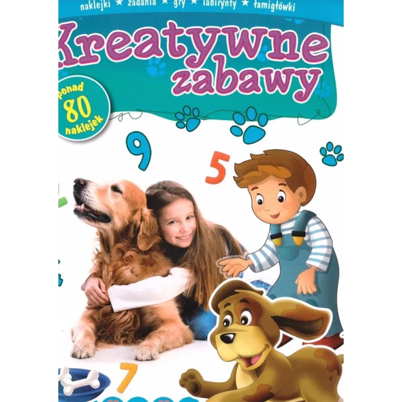 KREATYWNE ZABAWY. KSIĄŻECZKA Z NAKLEJKAMI + 3 GRY PLANSZOWE: SZACHY, WARCABY, MŁYNEK