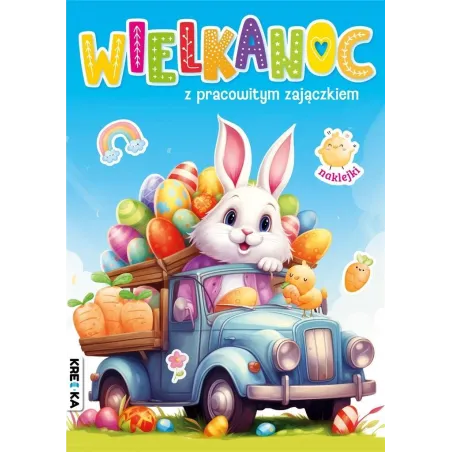 WIELKANOC Z PRACOWITYM ZAJĄCZKIEM. KSIĄŻECZKA Z NAKLEJKAMI