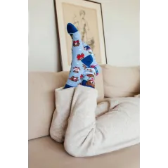 SKARPETY KOLOROWE DŁUGIE WINTER TEDDY ROZMIAR 35-38