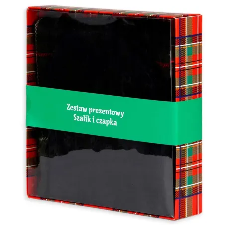 Zestaw Prezentowy Czapka + Szalik W Kratę