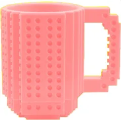 KUBEK KLOCKOWY RÓŻOWY 350 ML