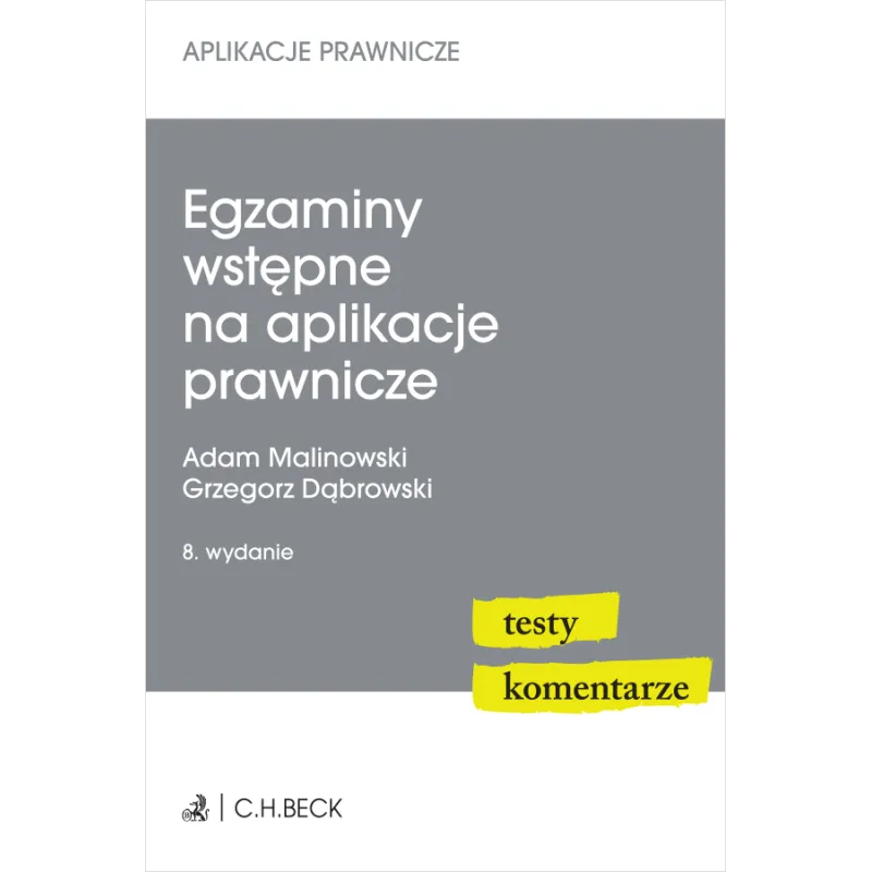EGZAMINY WSTĘPNE NA APLIKACJE PRAWNICZE