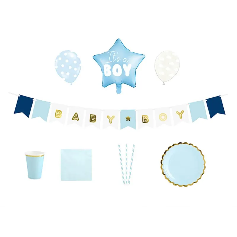 ZESTAW DEKORACYJNY NA BABY SHOWER ITS A BOY