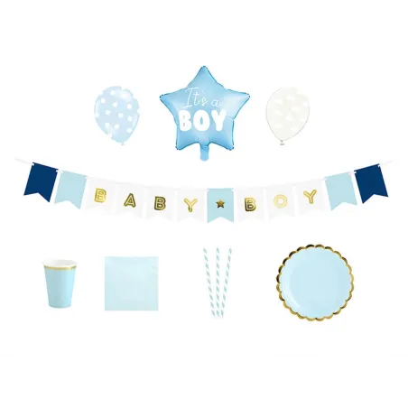 ZESTAW DEKORACYJNY NA BABY SHOWER ITS A BOY