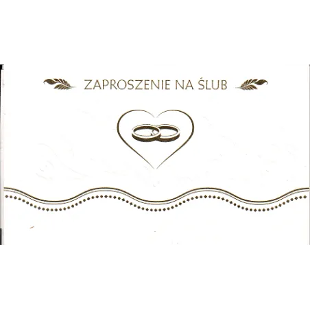 ZAPROSZENIE NA ŚLUB + KOPERTY 10SZT.