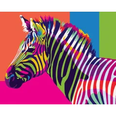 MALOWANIE PO NUMERACH TĘCZOWA ZEBRA