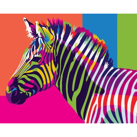 MALOWANIE PO NUMERACH TĘCZOWA ZEBRA