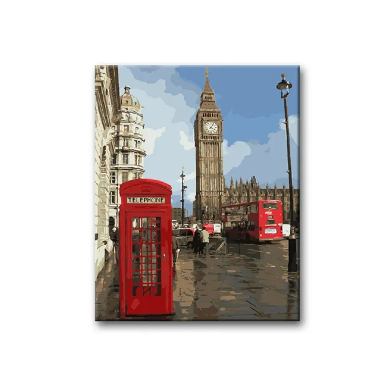 MALOWANIE PO NUMERKACH BUDKA TELEFONICZNA I BIG BEN