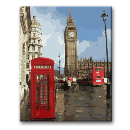 MALOWANIE PO NUMERKACH BUDKA TELEFONICZNA I BIG BEN