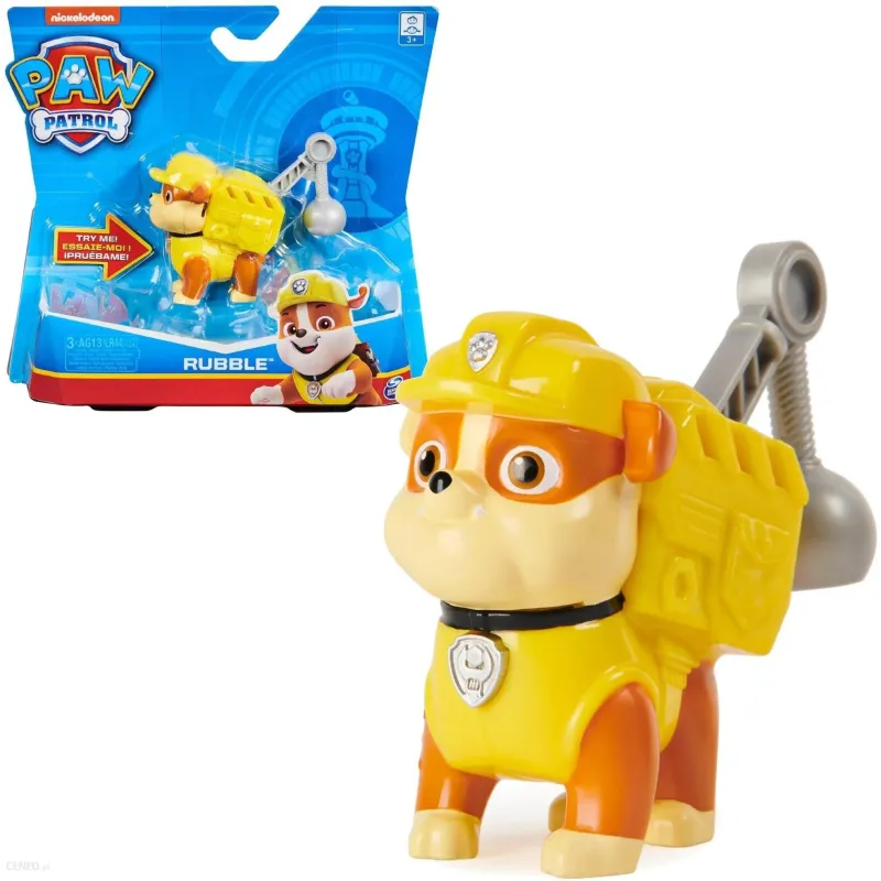 RUBBLE FIGURKA AKCJI Z ODZNAKĄ I DŹWIĘKIEM PSI PATROL 3+