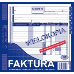 DRUK FAKTURA NETTO WIELOKOPIUJĄCA