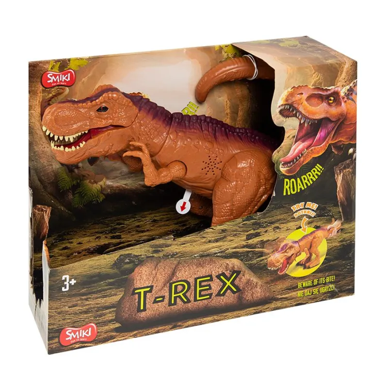 DUŻY DINOZAUR T-REX ZABAWKA INTERAKTYWNA Z DŹWIĘKIEM I ŚWIATŁAMI 3+