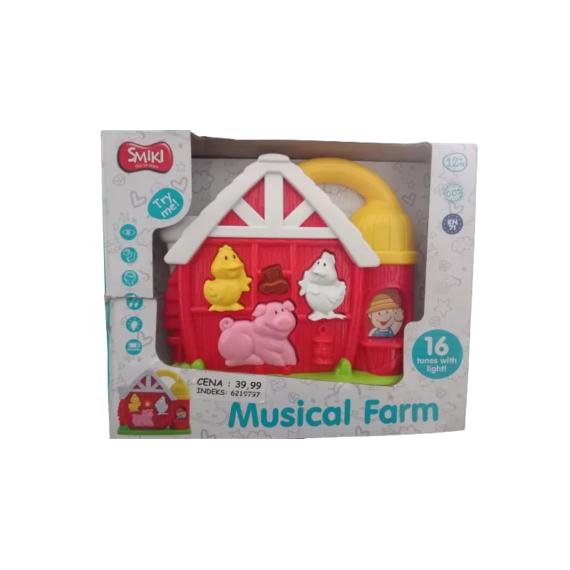 MUSICAL FARM SORTER MUZYCZNY ZE ŚWIATŁEM I DŹWIĘKIEM 12M+