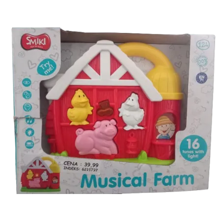 MUSICAL FARM SORTER MUZYCZNY ZE ŚWIATŁEM I DŹWIĘKIEM 12M+
