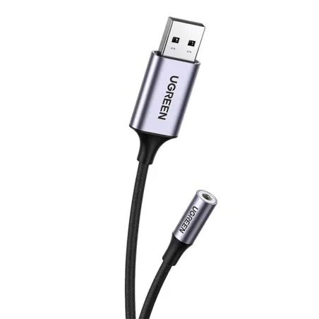 ADAPTER AUDIO USB DO MINI JACK 3.5MM AUX (SZARY) UGREEN CM477,