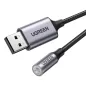Adapter Audio Usb Do Mini Jack 3.5Mm Aux (Szary) Ugreen Cm477,