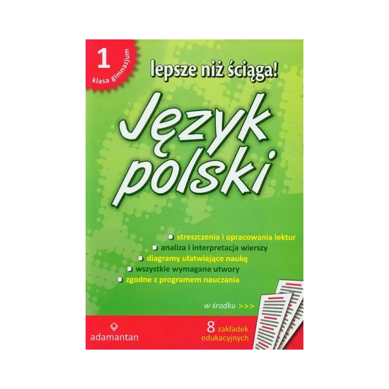 LEPSZE NIŻ ŚCIĄGA! JĘZYK POLSKI GIMNAZJUM KLASA 1