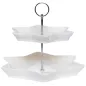 Porcelanowa Patera Na Tort Owoce Ciasto 2 Poziomy Gwiazda Taca Porcelanowa Patera Na Tort Owoce Ciasto 2 Poziomy Gwiazda Taca