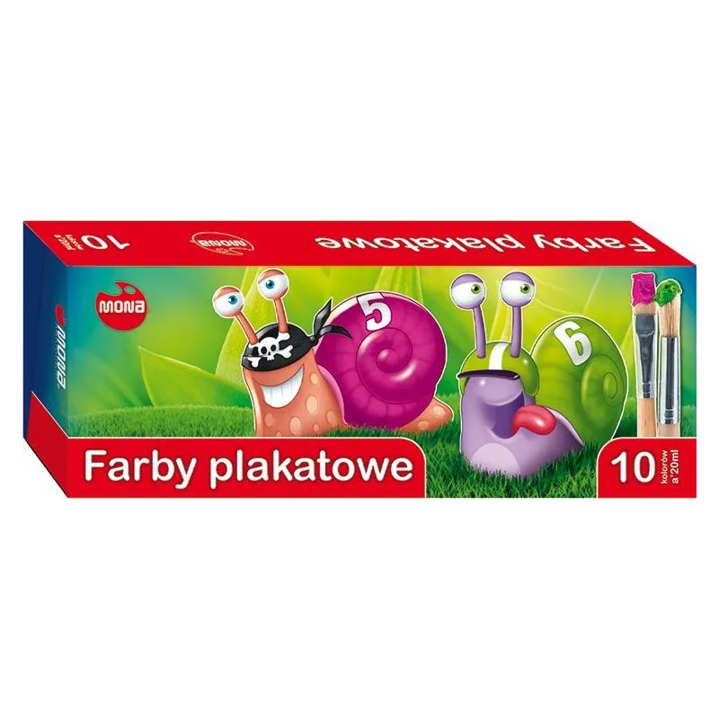 FARBY PLAKATOWE 10 KOLORÓW