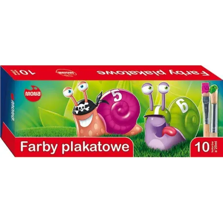 Farby Plakatowe 10 Kolorów Farby Plakatowe 10 Kolorów