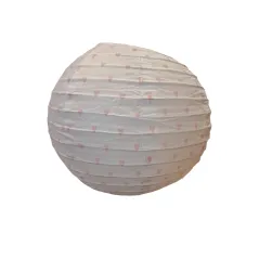 LAMPION PAPIEROWY BIAŁY W SERDUSZKA
